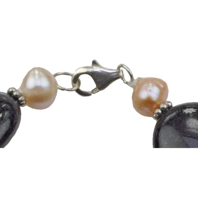 Zoetwater parel en edelstenen armband Dala