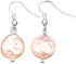 Zoetwater parel oorbellen met zalm kleurige parels en sterling zilver (925) | Colly Peach