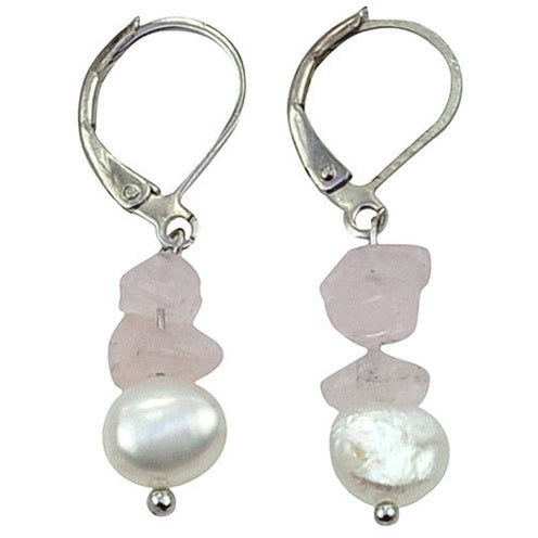 Witte zoetwater parel oorbellen met sterling zilver (925) | Sweet Heart