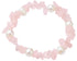 Wit zoetwater parel armband met roze edelstenen rozenkwart, elastisch | Pearl Rose Quartz Chip