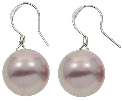 Roze parel oorbellen | Shiny Ball Pink
