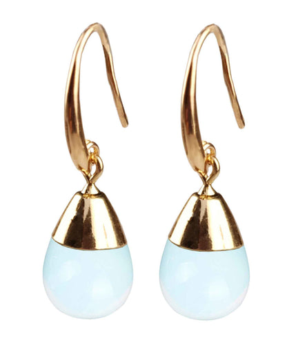 Blauwe edelstenen oorbellen met opaal