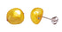 Gele zoetwater parel oorbellen met sterling zilver (925), oorknopje | Little Bling Bold Yellow Pearl