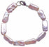 Roze zoetwater parel armband met rechthoekige parels en sterling zilver (925) | Pearl Rectangle Pink
