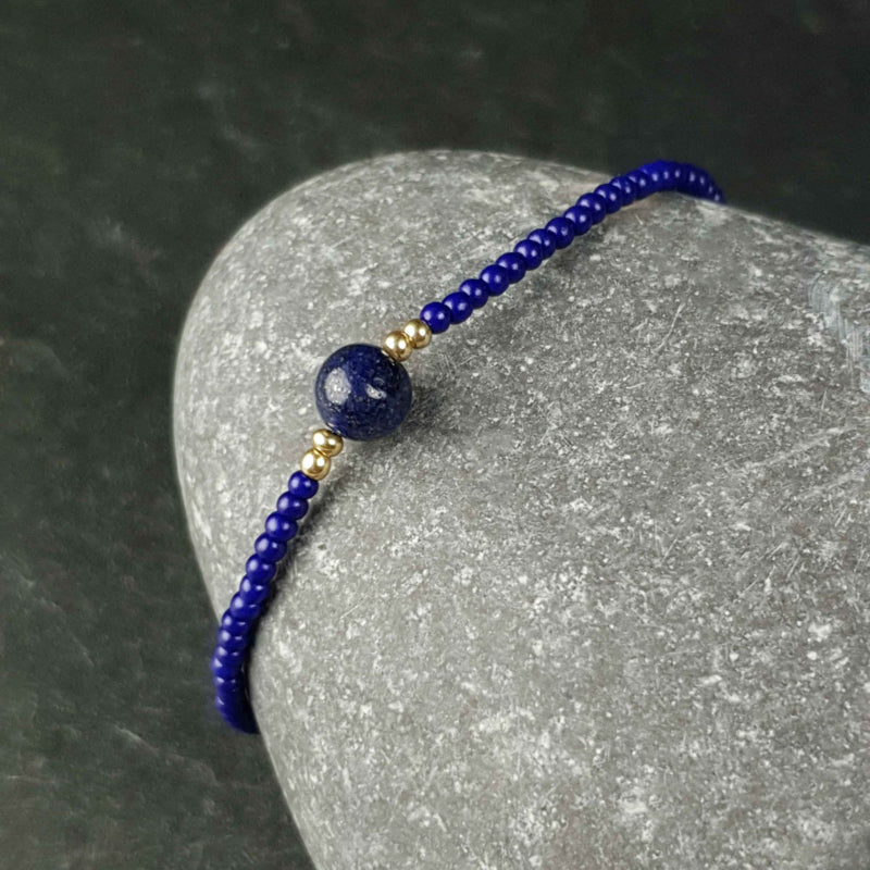 Edelstenen armband Lapis Lazuli Mini
