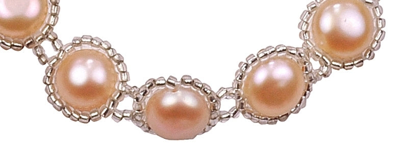 Zoetwater parel armband Pearl O Peach