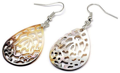 Parelmoeren oorbellen Bohemian Shell Drop B