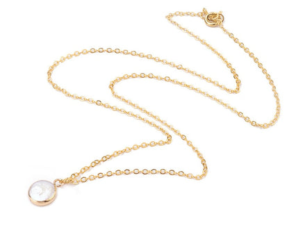 Zoetwater parel set White Coin Pearl Gold Small
