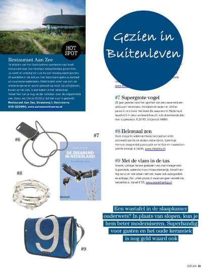 Wit zoetwater parel armband met edelsteen maansteen en zilver gezien in tijdschrift Buitenleven