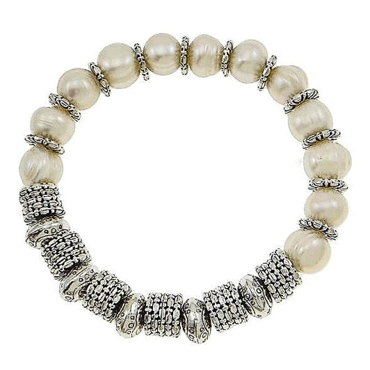 Wit zoetwater parel armband met grote parels | Persian King