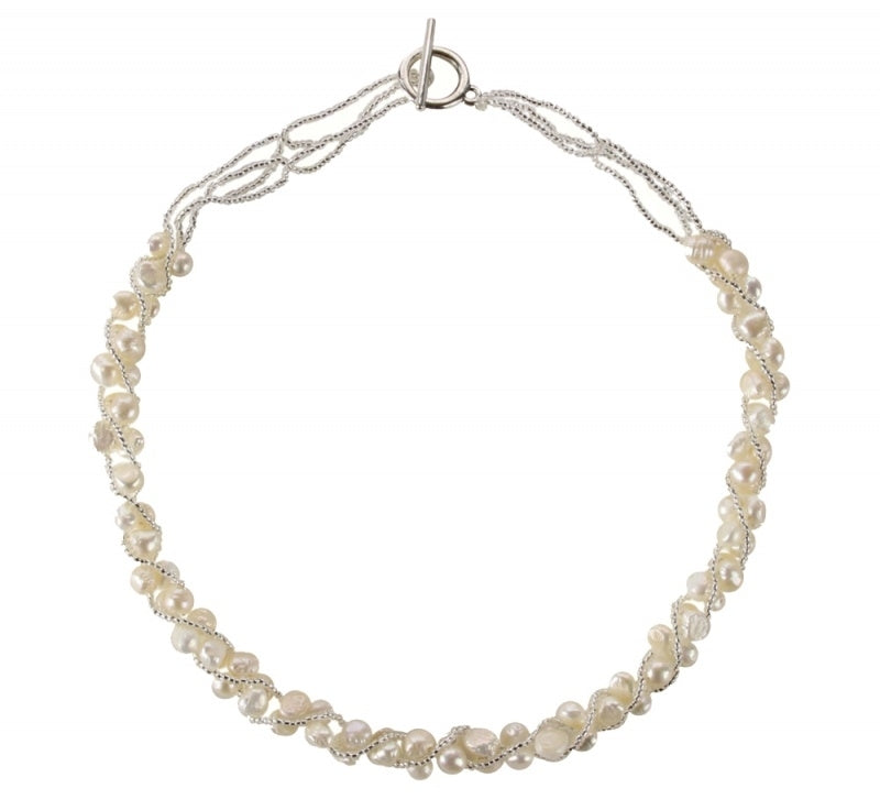 Witte zoetwater parelketting | Monica
