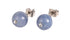 Blauwe edelstenen oorknopjes met een stras steentje, Aquamarijn oorknopjes | Bling Aquamarine