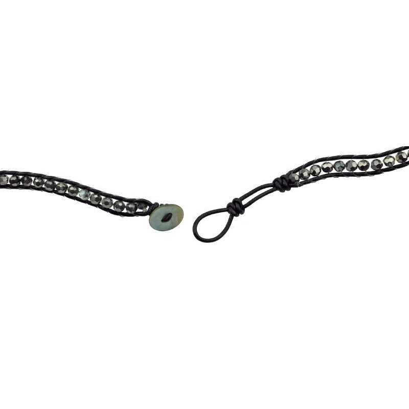 Slotje van kristallen wikkel armband met zilveren facet geslepen kristallen | Crystal Silver Wrap