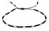 Wit zoetwater parel schuif armband met zwarte en gouden kraaltjes | Mini Pearl Bead Black