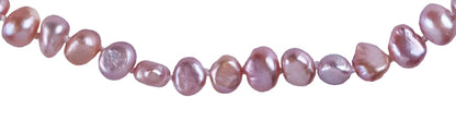 Detail van handgeknoopt zoetwater parel armband met roze parels en sterling zilver (925) | Rosabel