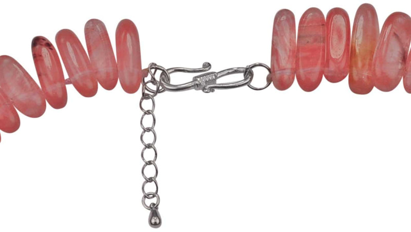 Slotje van rode edelstenen set met edelstenen ketting + edelstenen armband | Cherry