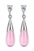Roze edelstenen oorbellen, roze edelstenen oorknopjes | Cat&