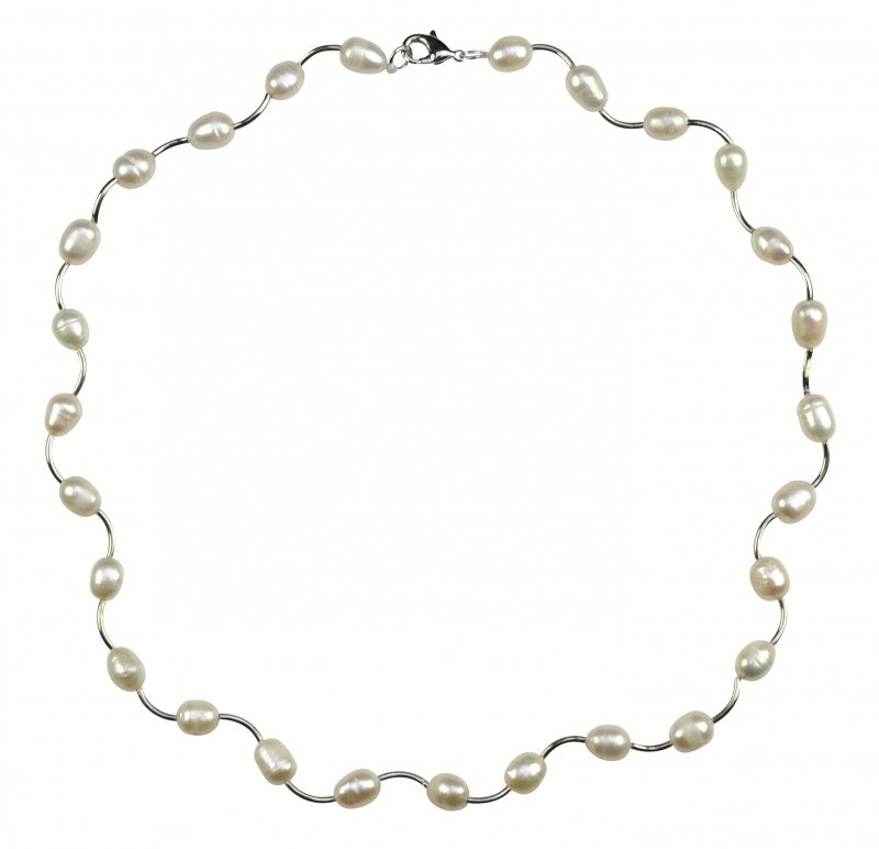 Witte parelketting Wiande 