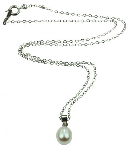 Zoetwater parelketting Single Pearl White