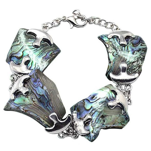 Parelmoeren armband met abaloon | Shell Peacock