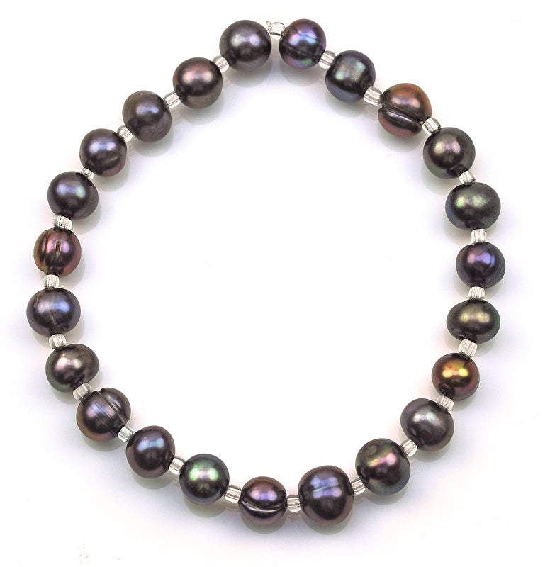 Zoetwater parel armband Seed Bead Pearl Dark