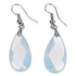 Licht blauwe edelstenen oorbellen met zee opaal en sterling zilver (925) | Facet Sea Opal