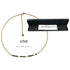 Zwarte edelstenen ketting met goud edelstaal en hematiet stenen die het woord LOVE in morse code weer geeft in mooi sieradendoosje | Morse Code Love Black Hematite Gold