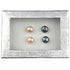 Cadeau set met 2 paar (zwart en zalm) zoetwater parel oorknopjes met stras steentje | Cadeau set Mea Bling B-Pe