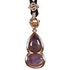 Detail van paarse edelstenen ketting met amethist en rosé goud | Amethyst Gold