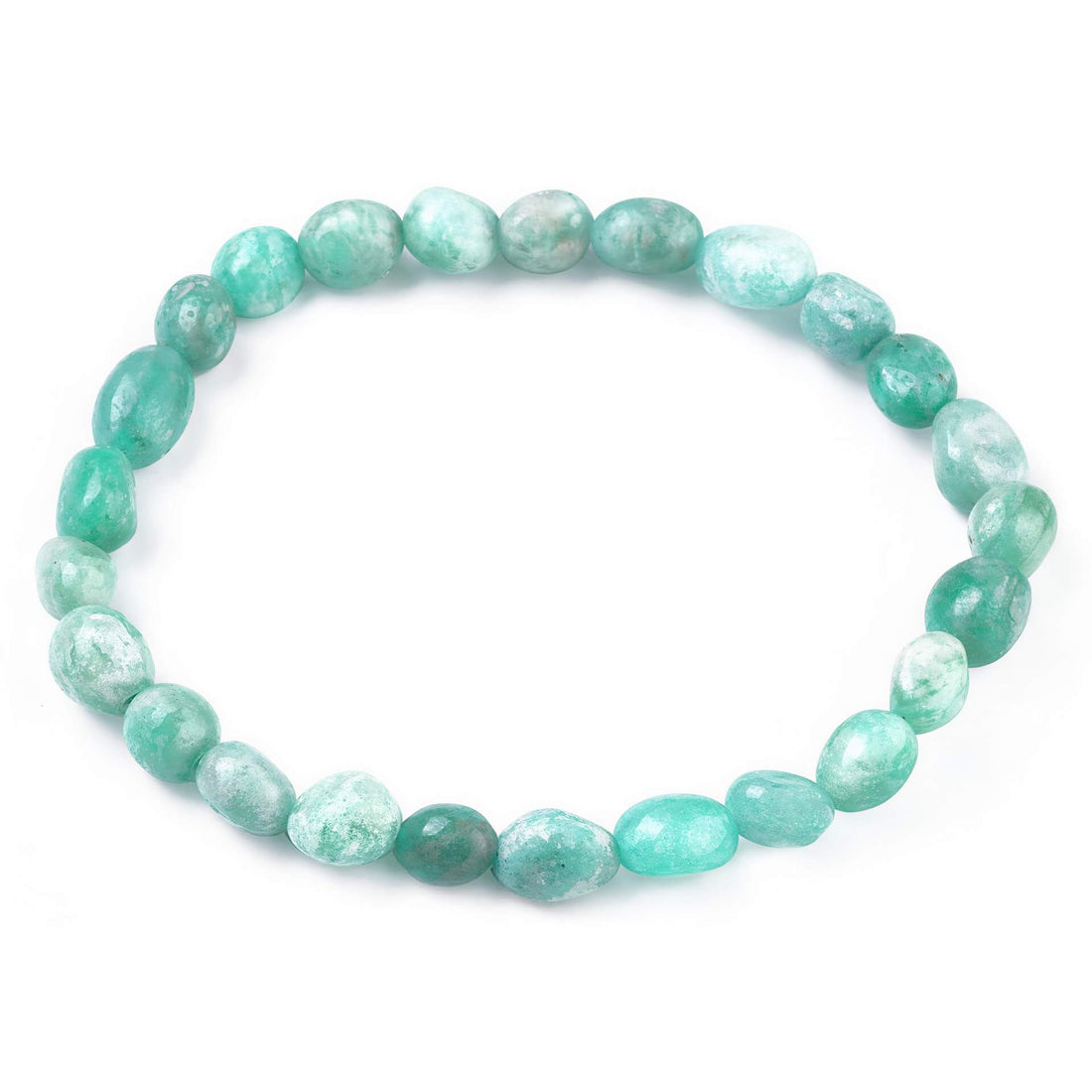 Edelstenen armband met amazoniet, elastisch | Tumbled Stone