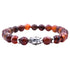 Rood edelstenen armband met een boeddha en rode agaat | Buddha Red Lace Agate 