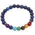 Edelstenen armband met lapis lazuli en veel soorten en kleuren edelstenen | Elastisch | Lapis Lazuli Mix Color Gemstone