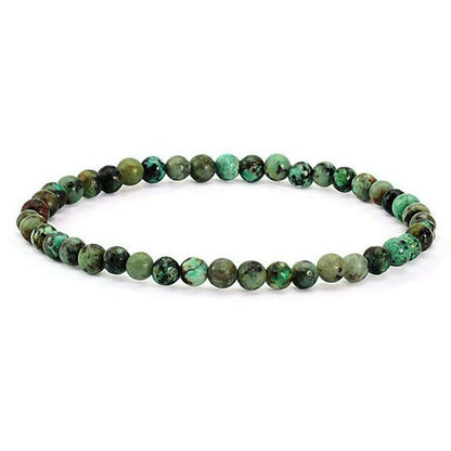 Groen edelstenen armband met turkoois | elastisch | Little African Turquoise