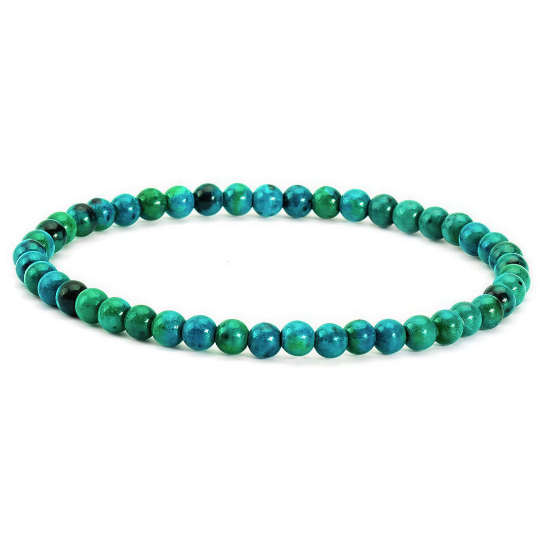 Edelstenen armband met chrysocolla, elastisch | Little Chrysocolla