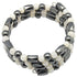 Edelstenen wikkel armband met magnetiet en parelmoer | Magnetite Shell Wrap