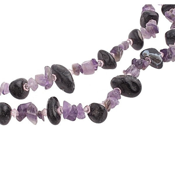 Edelstenen ketting Double Amethyst