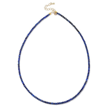 Blauw edelstenen armband met facet geslepen lapis lazuli en goud edelstaal | Lapis Lazuli Mini