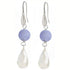 Edelstenen oorbellen met blauwe agaat | Blue Agate Effloresce