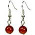 Oranje rode edelstenen oorbellen met carneool en sterling zilver (925) | Dangling Carnelian