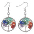 Edelstenen oorbellen met levensboom | Gemstone Tree of Life