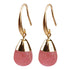Rode edelstenen oorbellen met kersenkwarts en goud | Gold Dip Cherry Quartz