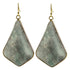 Grote edelstenen oorbellen met labradoriet en goud edelstaal | Labradorite Gold Flyer