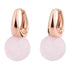 Roze edelstenen oorbellen met rozenkwarts en rose goud | Rose Gold Rose Quartz Ball