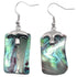Parelmoeren oorbellen met abaloon met sterling zilver 925 | Shell Peacock