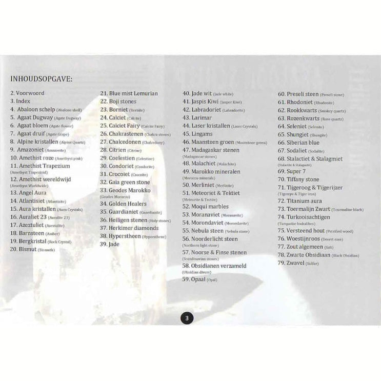 Inhoudsopgave van boek: 150 edelstenen waar je kracht uit put