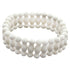 Wit breed koralen armband | Elastisch | White Coral