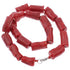 Rood koralen ketting met sterling zilver (925) | Carmen