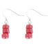 Rood koralen oorbellen met sterling zilver 925 | Little Coral Snake