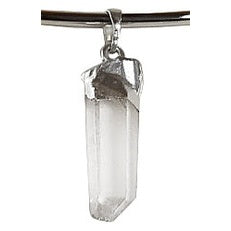Detail van edelstenen choker ketting met bergkristal | Icicle Spang Silver