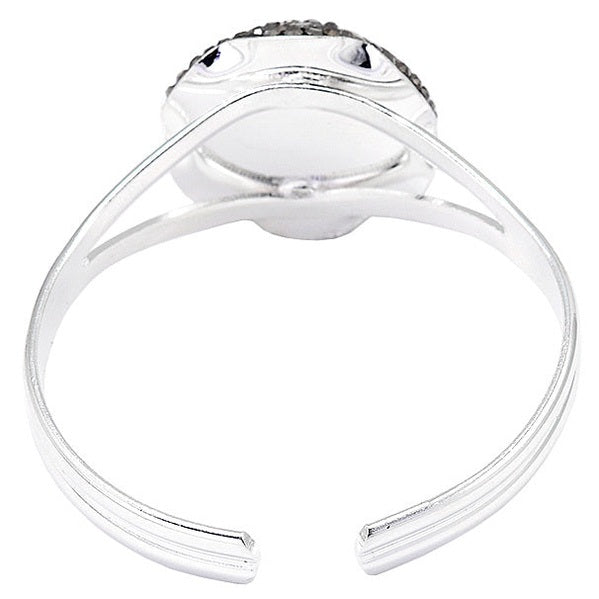 Kristallen armband met sprankelend multi color kristal en stras steentjes achterzijde | Bangle Multi Druzy